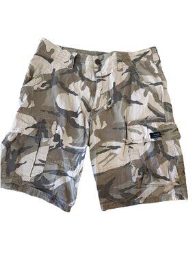 Wrangler Men's Relaxed Fit Cargo Shorts Stretch Camo Size 32 Grunge